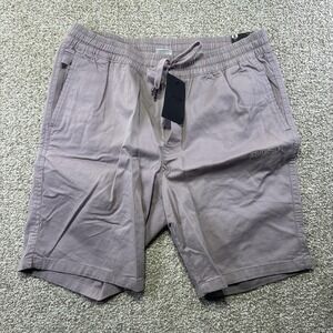 Hurley Shorts Mens Medium Purple Stretch Cotton Twill Pull On Chino 9 Inseam